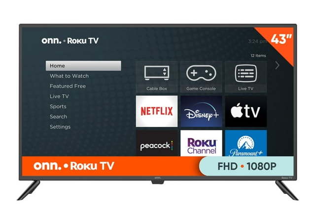 Onn 43" 1080p LED Roku Smart TV for $98 + free shipping