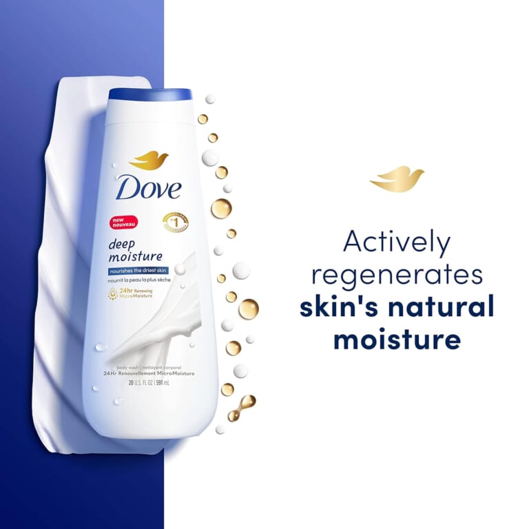 Dove Deep Moisture Body Wash, 4-Count as low as $10.69 After Coupon (Reg. $18.72) + Free Shipping – $2.67/ 20oz Bottle