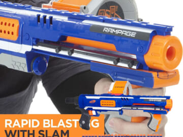Amazon Black Friday! Nerf Rampage N-Strike Elite Toy Blaster $14.99 (Reg. $37) – w/ 25 Dart Drum Slam Fire & 25 Official Elite Foam Darts + More