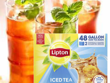 Amazon Black Friday! Lipton Gallon-Sized Iced Tea Bags, 48-Count $3.73 (Reg. $5) – 8¢/Bag