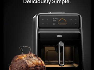 Amazon Black Friday! Dreo ChefMaker Combi Fryer, 6 Qt $215.40 Shipped Free (Reg. $359) – with Cook Probe, Water Atomizer, Accessories, & 3 Professional cooking modes
