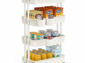 Pipishell 4-Tier Rolling Utility Cart for just $23.98! {Black Friday Deal}