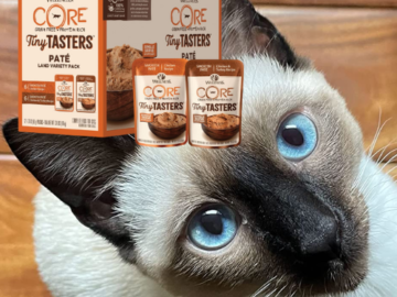12-Pack Wellness CORE Tiny Tasters Wet Cat Food (Land Variety Pack) as low as $6.20 After Coupon (Reg. $16) + Free Shipping – 52¢/ 1.75 Oz Pouch + Sea Variety Pack only $0.78/Pouch
