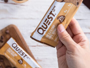 Quest Nutrition Protein Bars, Chocolate Chip Cookie Dough, 12-Count  as low as $12.98 After Coupon (Reg. $24.29) + Free Shipping – $1.08/ Bar + 6 More Flavors at this price!!!