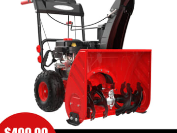 PowerSmart 24'' Electric Start 212cc 2-Stage Gas Snow Blower for $500 + free shipping