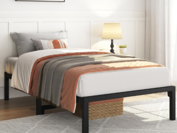 Amazon Black Friday! Enjoy a reliable and sleek bed frame with this Yaheetech 14.4 Inch Quick Lock Metal Bed Frame, Twin Size for just $44.50 Shipped Free (Reg. $69.99)