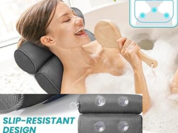 Amazon Black Friday! Bath Pillow Head, Neck and Back Support $11.54 After Coupon (Reg. $17) – Prime Members Exclusive!