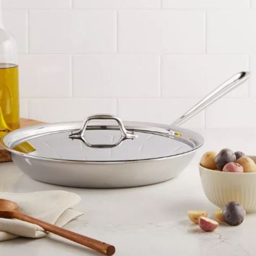 Macy’s Black Friday! All-Clad Stainless Steel 12″ Covered Fry Pan $103.99 After Code (Reg. $200) + Free Shipping
