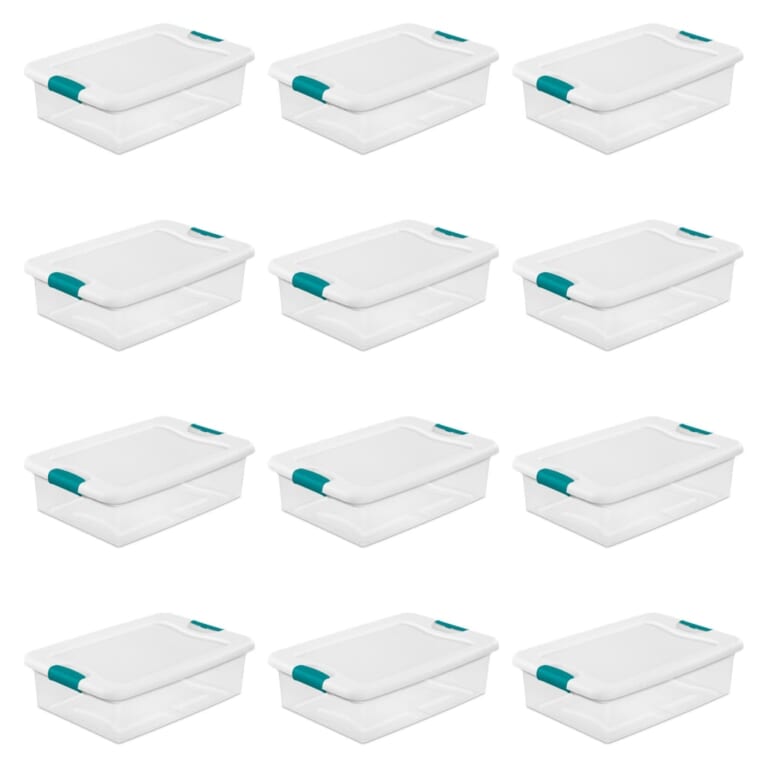 Sterilite 32 Qt Storage Box Container 12-Pack for $90 + free shipping