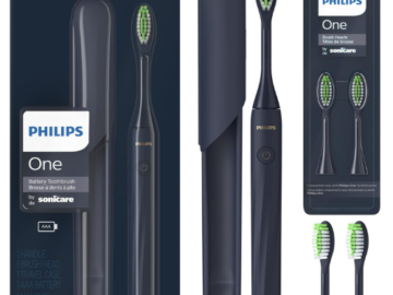 Amazon Cyber Monday! PHILIPS One by Sonicare Battery Toothbrush, Brush Head Bundle, Midnight Blue $20.95 (Reg. $29.99)