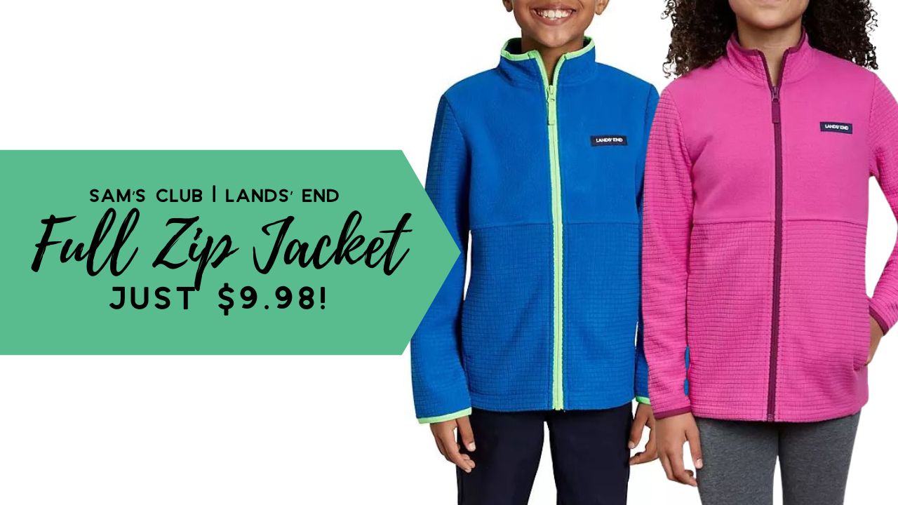 Lands’ End Kids’ Full-Zip Fleece Just $9.98!