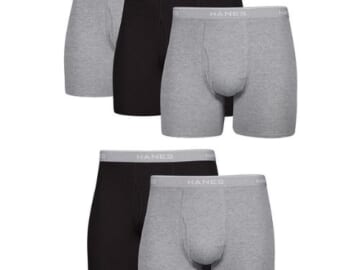Amazon Cyber Monday! Hanes Men’s Boxer Briefs, 5-Pack (Black/Grey) as low as $11.97 Shipped Free (Reg. $18) – $2.39 Each, S-XL