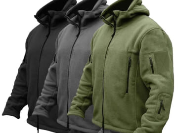 Rogoman Men's Tactical Fleece Jacket for $15 + $10 s&h