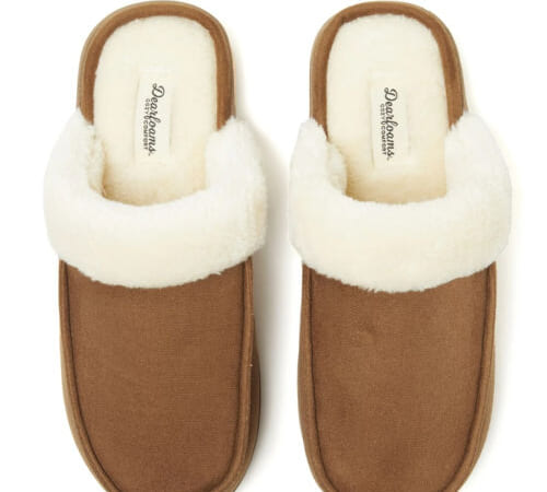 Dearfoams Women’s Cozy Microsuede Scuff Slippers $10 (Reg. $16)