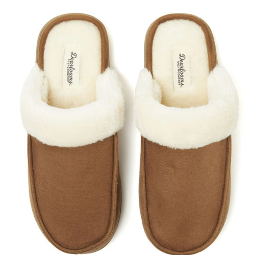 Dearfoams Women’s Cozy Microsuede Scuff Slippers $10 (Reg. $16)