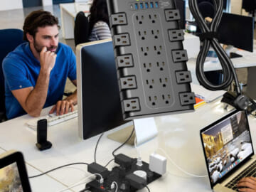Surge Protector with 22 AC Outlets and 6 USB Charging Ports $26 (Reg. $43) –