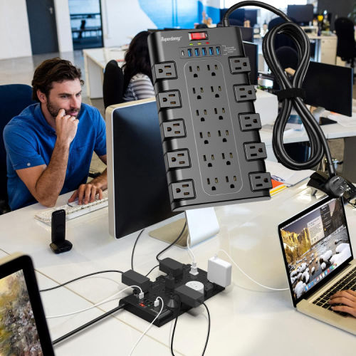 Surge Protector with 22 AC Outlets and 6 USB Charging Ports $26 (Reg. $43) –