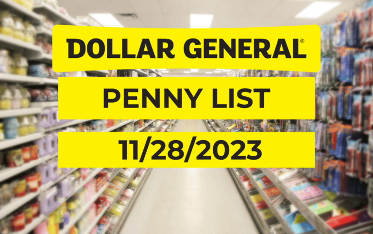 Dollar General Penny List - November 28, 2023