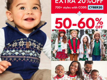 Carter’s 2-Day Cyber Deal! 50-60% Off Sitewide + Extra 20% Off with code CYBER20