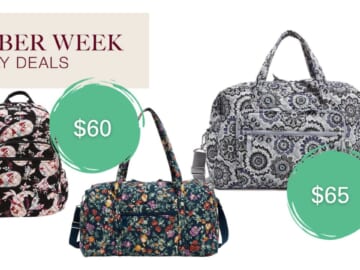 Vera Bradley | $60 Travel Duffel & Campus Backpack, $65 Weekender