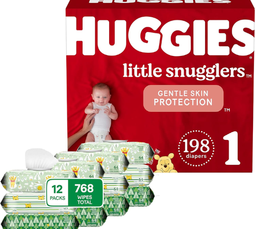 Amazon Cyber Monday! Huggies 198-Count Size 1 Baby Diapers & 768-Count Wipes Bundle $53.65 Shipped Free (Reg. $76)
