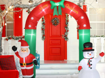 8-Foot Santa and Snowman Inflatable for $40 + free shipping