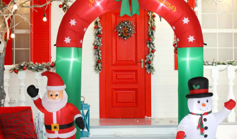 8-Foot Santa and Snowman Inflatable for $40 + free shipping