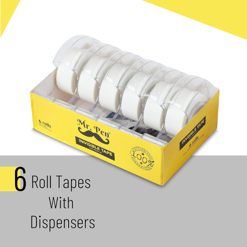 Mr. Pen 6-Pack Invisible Tapes with Dispenser as low as $3.79 Shipped Free (Reg. $5) – 76¢/Roll