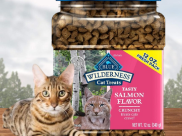 Blue Buffalo Wilderness 12-Oz Crunchy Cat Treats, Salmon $4.94 After Coupon (Reg. $15)