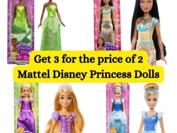 Mattel Disney Princess Dolls $4/Doll when you buy 3 (Reg. $11+)