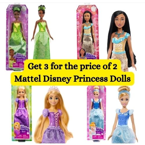 Mattel Disney Princess Dolls $4/Doll when you buy 3 (Reg. $11+)