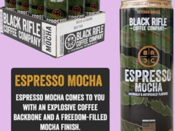 Black Rifle Coffee Company RTD Coffee Drink (Espresso Mocha), 12-Count  $10 After Code (Reg. $15) – $0.83/ 11-Oz Can