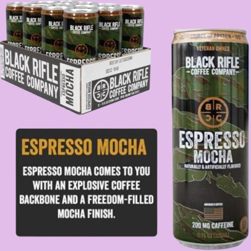 Black Rifle Coffee Company RTD Coffee Drink (Espresso Mocha), 12-Count  $10 After Code (Reg. $15) – $0.83/ 11-Oz Can