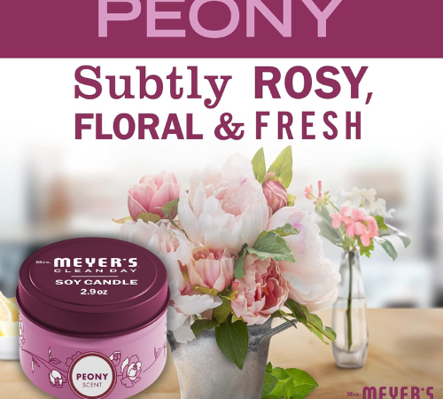 Amazon Cyber Monday! Mrs. Meyer’s Scented Soy Tin Candle, Peony Scent as low as $2.54 when you buy 4 (Reg. $5) + Free Shipping – 12-Hour Burn Time
