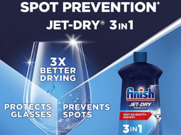 Amazon Cyber Monday! Finish 225 Washes Jet-Dry Rinse Aid Dish Drying Agent as low as $5.64 Shipped Free (Reg. $12) – 3¢/Wash