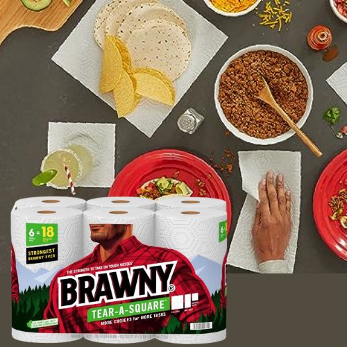 Amazon Cyber Monday! Brawny 6 Triple Rolls Tear-A-Square 2-Ply Paper Towels as low as $13.23 Shipped Free (Reg. $19.49) – $2.21/Roll, 6 Triple Rolls = 18 Regular Rolls