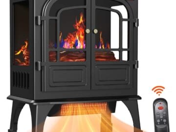 Warmtoo 24'' 1,500W Freestanding Electric Fireplace for $120 + free shipping