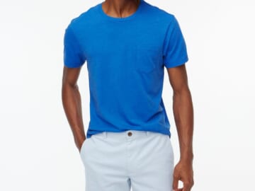 J. Crew Factory Men's Heathered Washed Hersey Pocket T-Shirt for $5 + free shipping