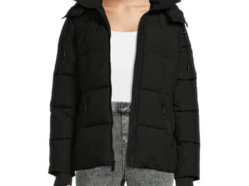 BCBG Paris Women's Cloud Puffer Coat w/ Hood for $40 + free shipping