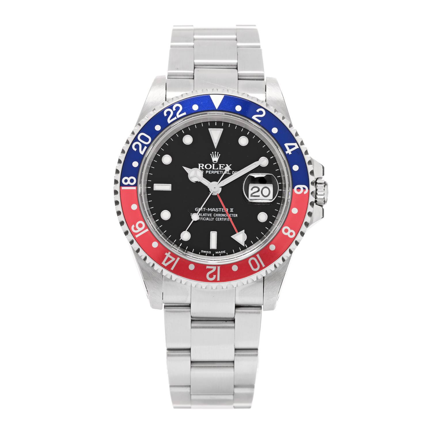 ROLEX Stainless Steel 40mm Oyster Perpetual Date GMT Master Ⅱ "Pepsi" Watch 16710 image of ROLEX Stainless Steel 40mm Oyster Perpetual Date GMT Master Ⅱ "Pepsi" Watch 16710 by FASHIONPHILE