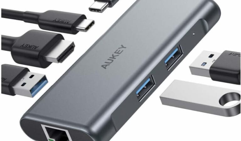 Aukey 6-in-1 USB-C Hub w/ 4K HDMI for $13 + free shipping