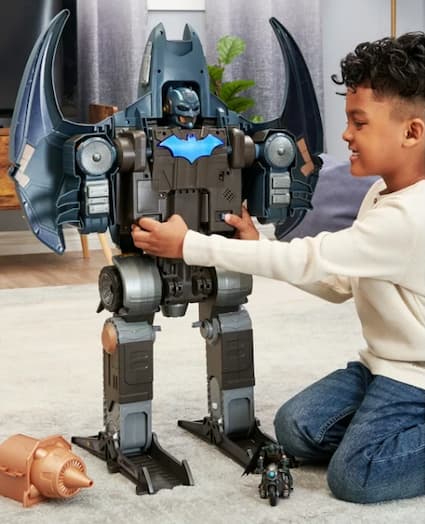 DC Comics Batman Gotham City Guardian Playset with child playing