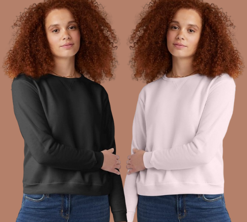 Hanes Women’s Soft Fleece EcoSmart Crewneck Sweatshirt $7.50 (Reg. $18) – 8 Colors