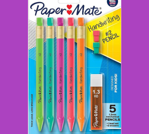 Paper Mate Triangular Mechanical Pencils 8-Count Set as low as $2.52 After Coupon (Reg. $6.29) + Free Shipping – with 5 Pencils, Lead & Eraser Refills
