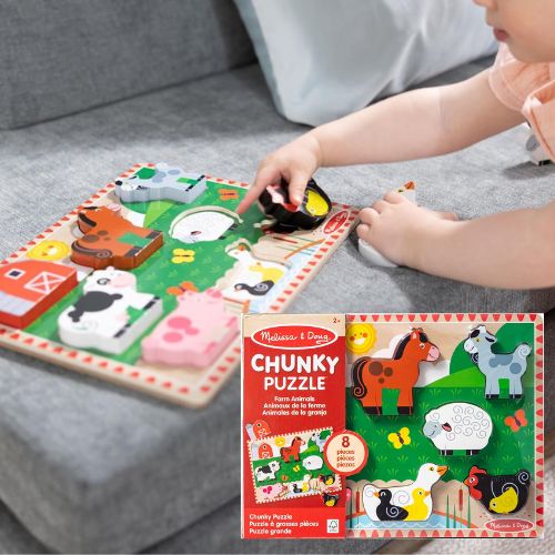 Melissa & Doug Farm Wooden Chunky Puzzle $5 (Reg. $13)
