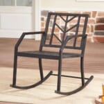 Mainstays Evry Bell Outdoor Metal Rocking Black Chair $49 Shipped Free (Reg. $100)