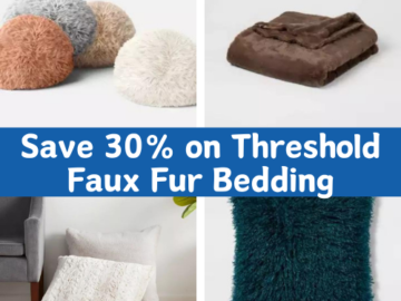 Today Only! Save 30% on Threshold Faux Fur Bedding from $21 (Reg. $30+)