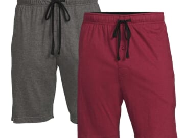 Hanes Men's X-temp Knit Jam Shorts 2-Pack for $8 + free shipping w/ $35