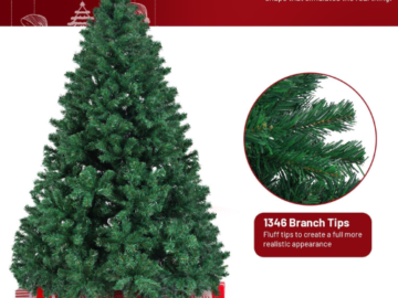 Get ready to unwrap the spirit of the season with this 7.5 Ft Christmas Tree for just $23.99 After Code + Coupon (Reg. $59.99)