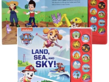 Paw Patrol Land, Sea, and Sky! 10-Button Sound Book $5.92 (Reg. $18)